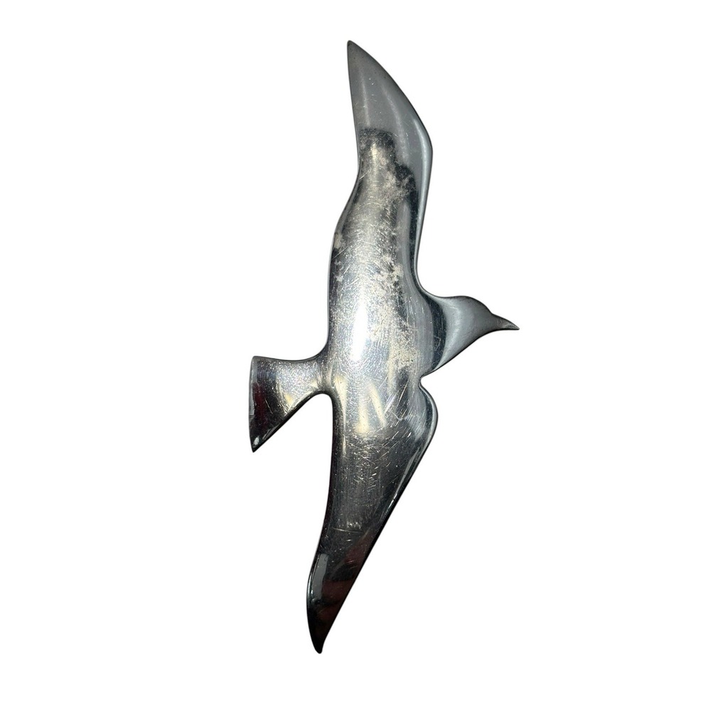 Vintage International Sterling Silver 925 Flying Seagull Bird Brooch Pin Pendant